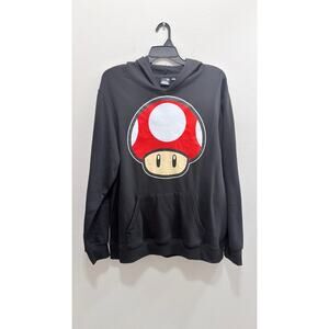 Nintendo Super Mario Bros Red Power-Up Mushroom Pullover Hoodie - XL NWT